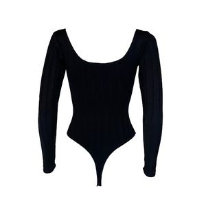 liza bruce black knit tank dress 80s Bodysuit Modern halter neck wedding dress